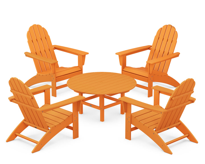 POLYWOOD® Vineyard 5-Piece Adirondack Chair Conversation Set
