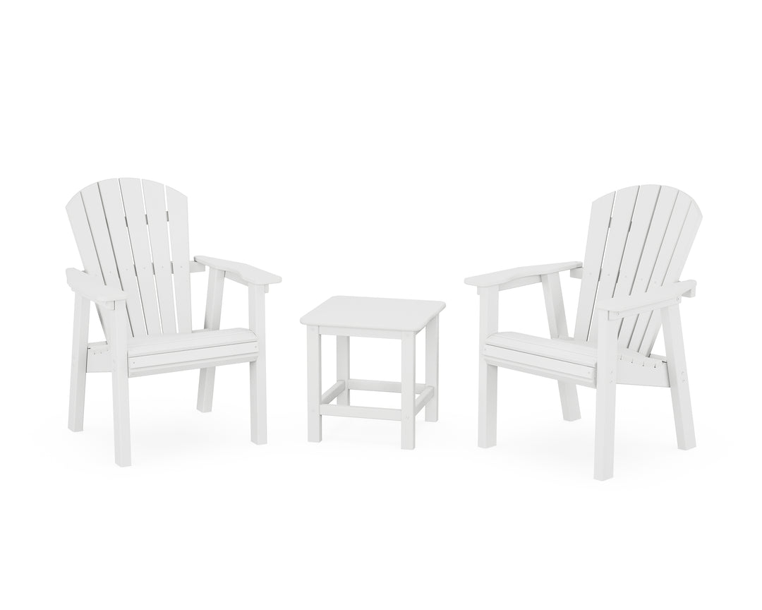 POLYWOOD® Seashell 3-Piece Upright Adirondack Chair Set