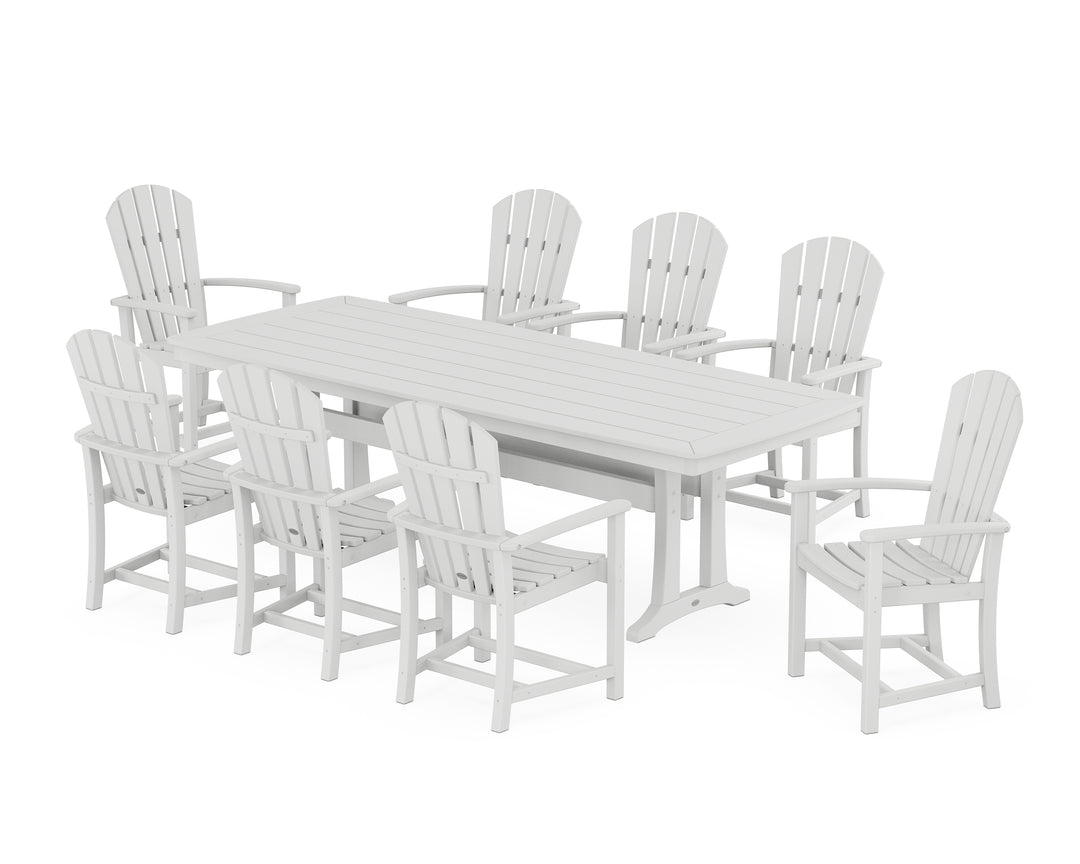 POLYWOOD® Palm Coast 9-Piece Dining Set with Trestle Legs
