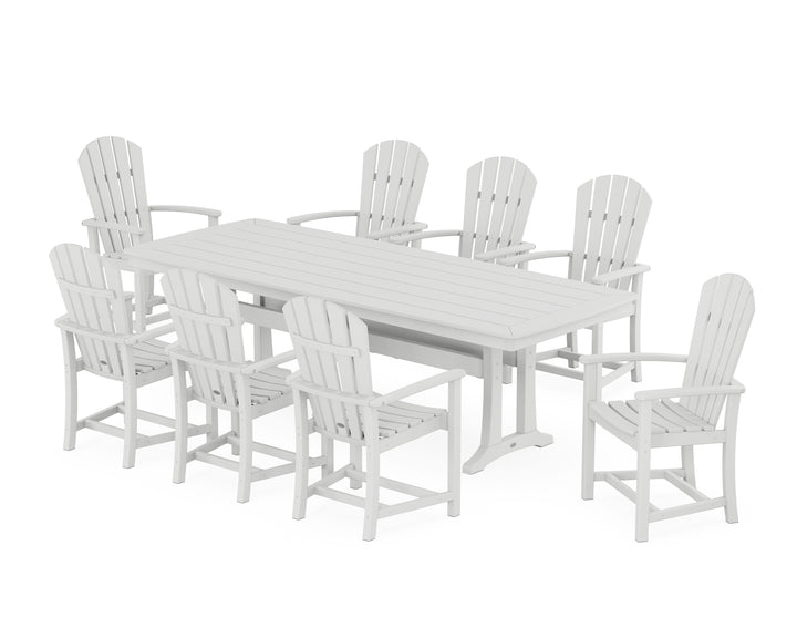 POLYWOOD® Palm Coast 9-Piece Dining Set with Trestle Legs