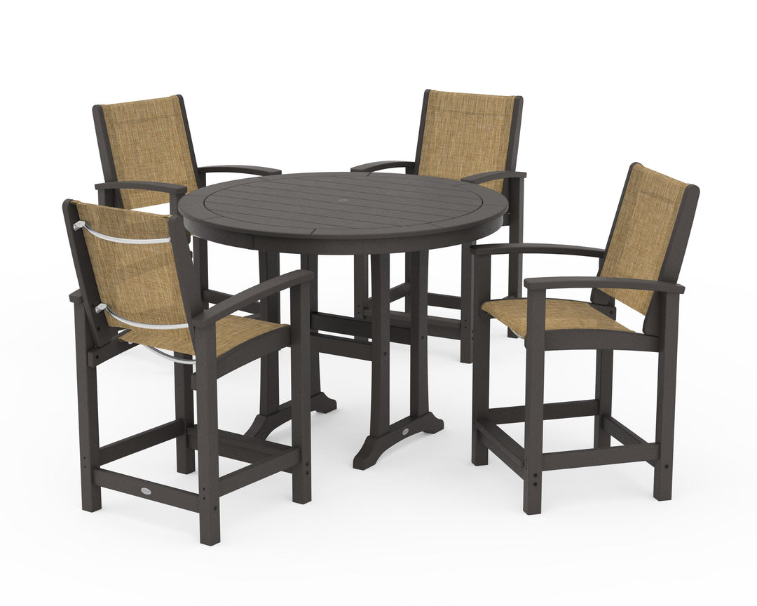 POLYWOOD® Coastal 5-Piece Counter Set