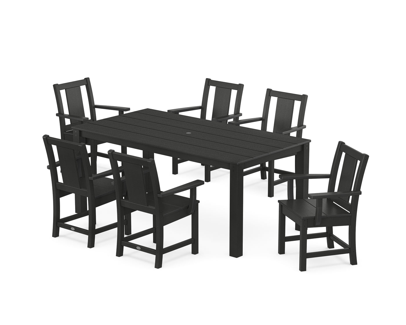 Prairie Arm Chair 7-Piece Parsons Dining Set