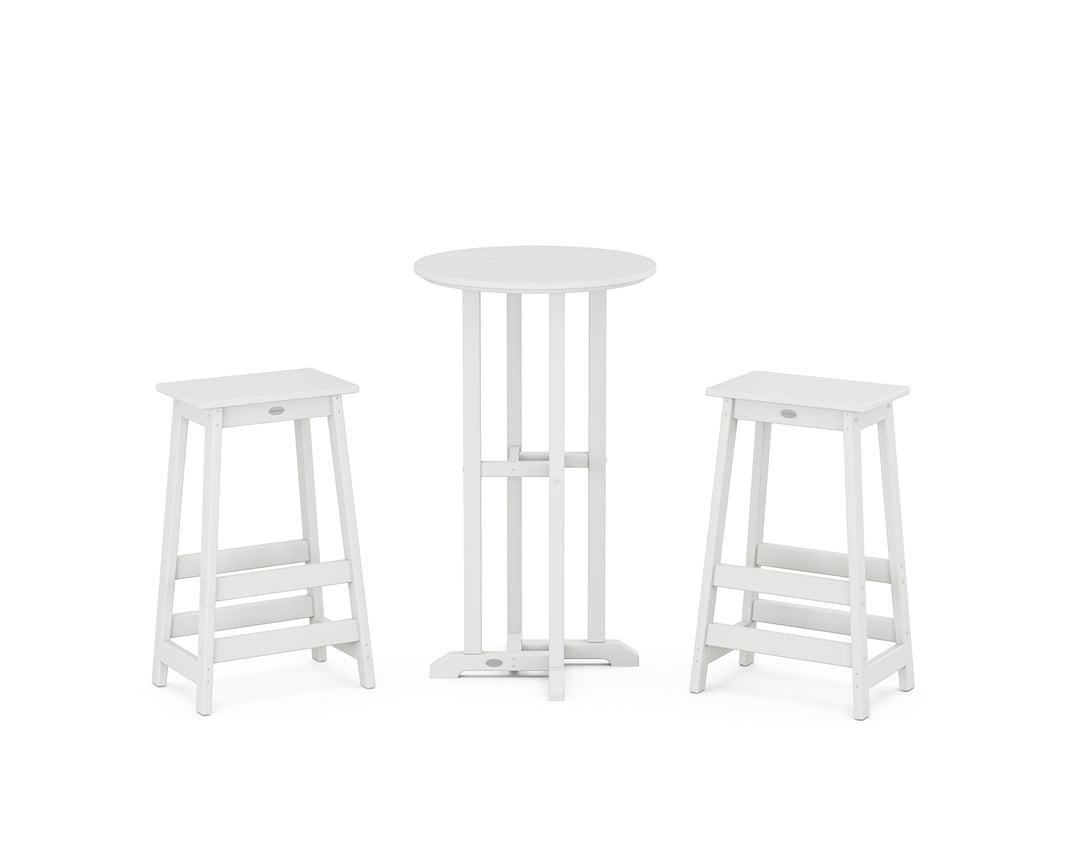 POLYWOOD® Modern Studio Bar Stool 3-Piece Bistro Set
