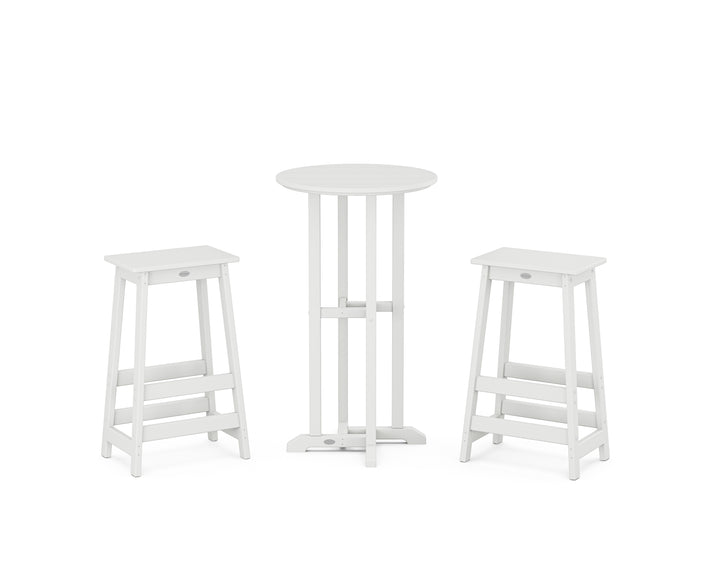POLYWOOD® Modern Studio Bar Stool 3-Piece Bistro Set