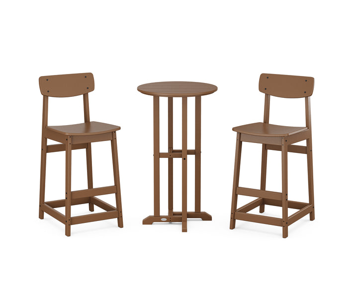 POLYWOOD® Modern Studio Urban Bar Chair 3-Piece Bistro Set