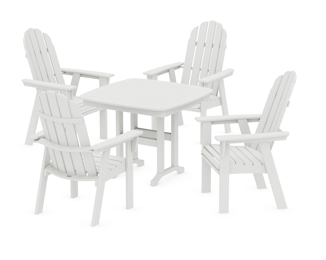 POLYWOOD® Vineyard Curveback Adirondack 5-Piece Dining Set