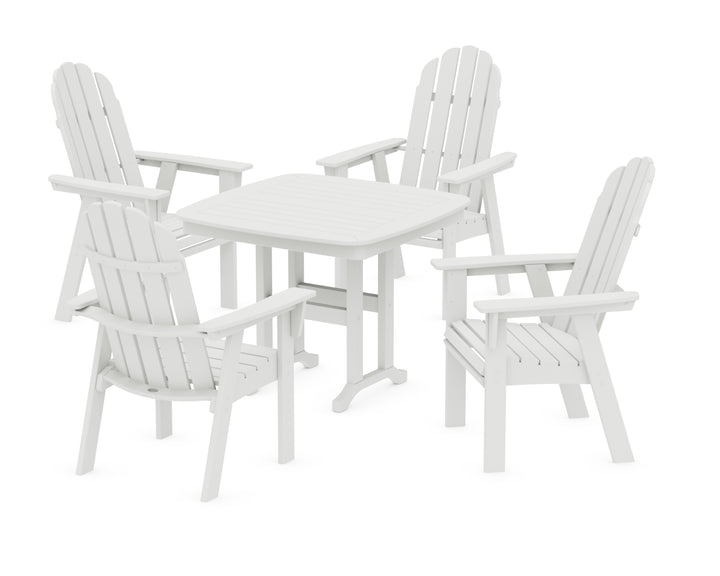 POLYWOOD® Vineyard Curveback Adirondack 5-Piece Dining Set