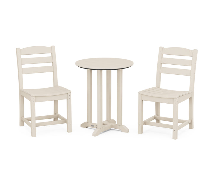 POLYWOOD® La Casa Café Side Chair 3-Piece Round Bistro Dining Set