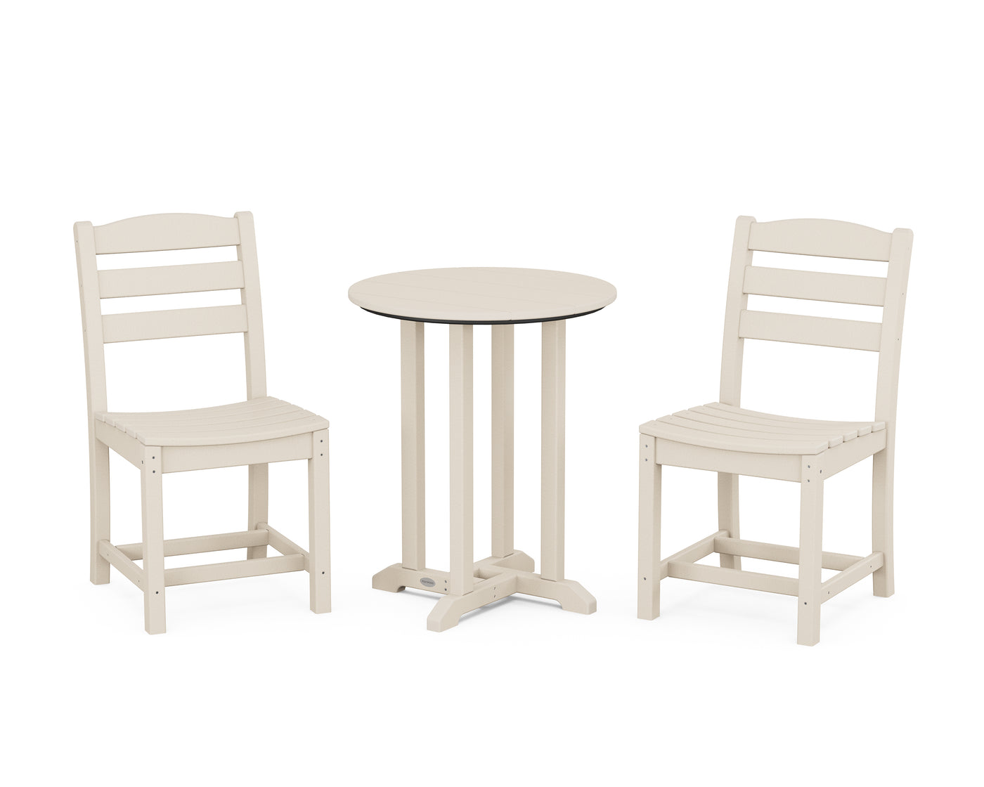 La Casa CafŽ Side Chair 3-Piece Round Bistro Dining Set