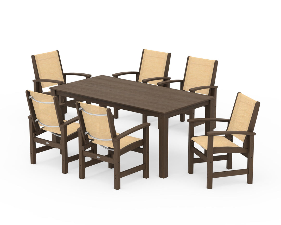 POLYWOOD® Coastal 7-Piece Parsons Dining Set