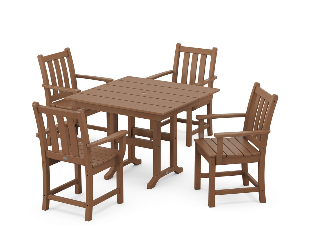POLYWOOD® Traditional Garden 5-Piece Farmhouse Dining Set