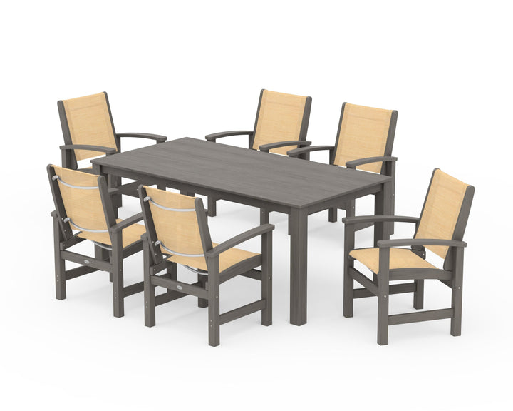 POLYWOOD® Coastal 7-Piece Parsons Dining Set