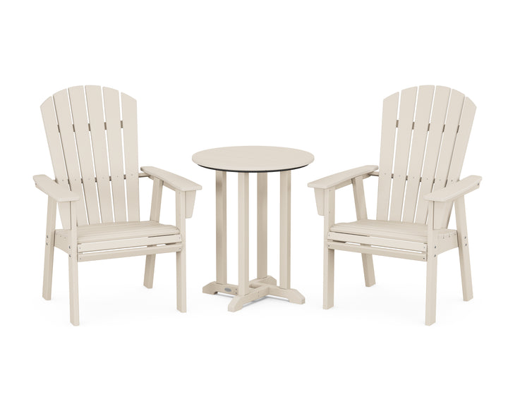 POLYWOOD® Nautical Adirondack 3-Piece Round Bistro Dining Set