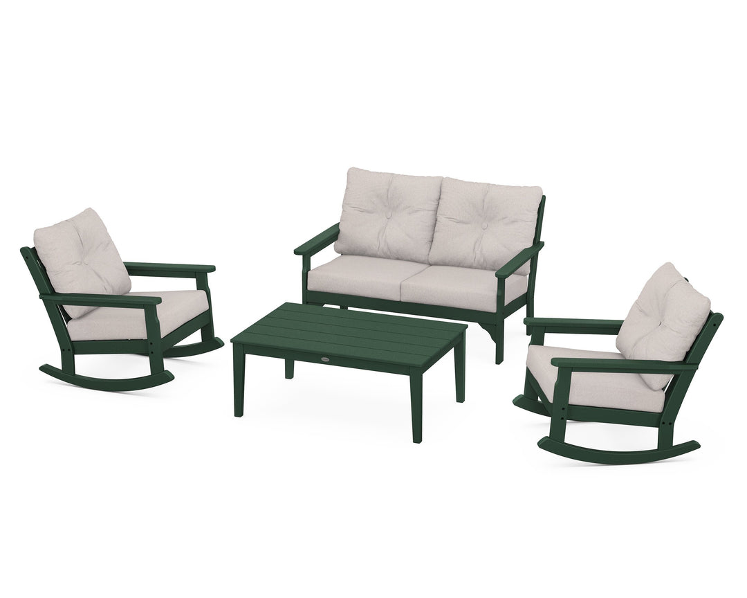 POLYWOOD® Vineyard 4-Piece Deep Seating Rocking Chair Set