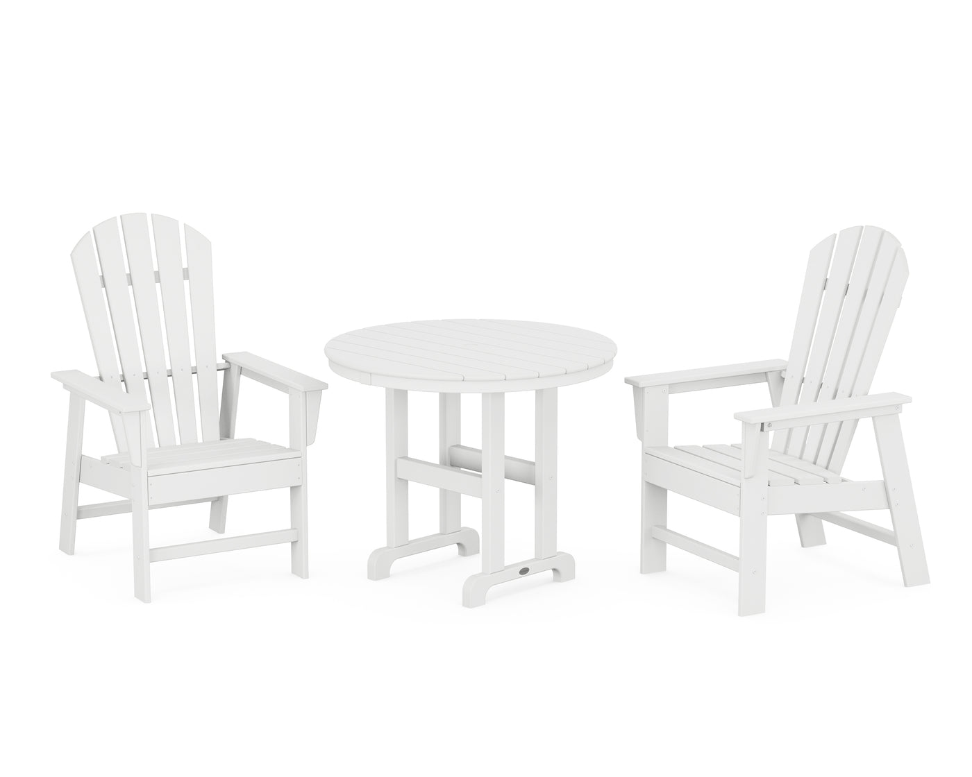 South Beach 3-Piece Round Farmhouse Dining Set