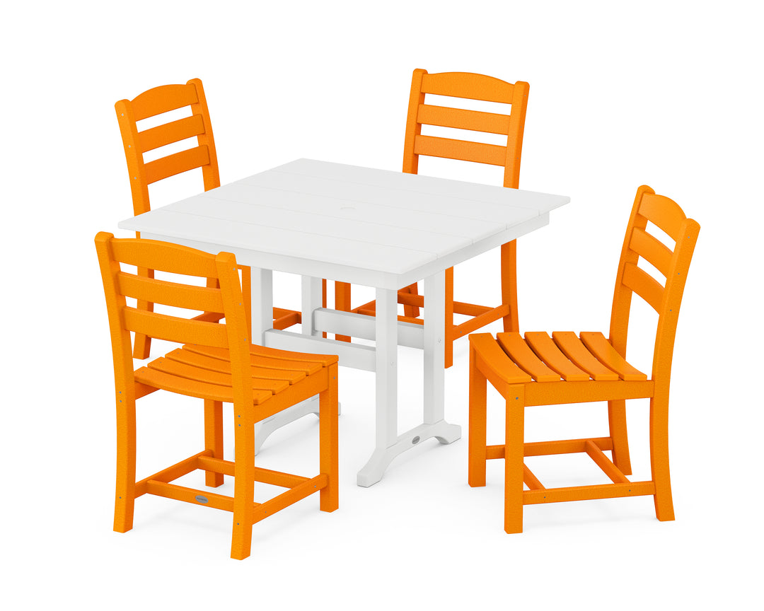 POLYWOOD® La Casa Café Side Chair 5-Piece Farmhouse Dining Set
