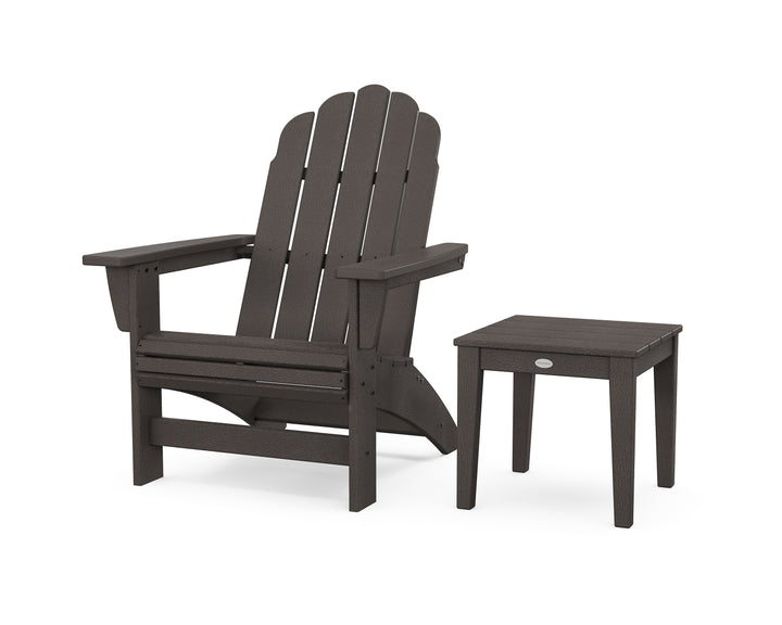 POLYWOOD® Vineyard Grand Adirondack Chair with Side Table