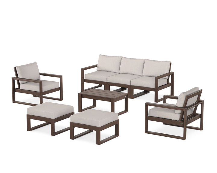 POLYWOOD® EDGE Sectional 8-Piece Lounge Sofa Set