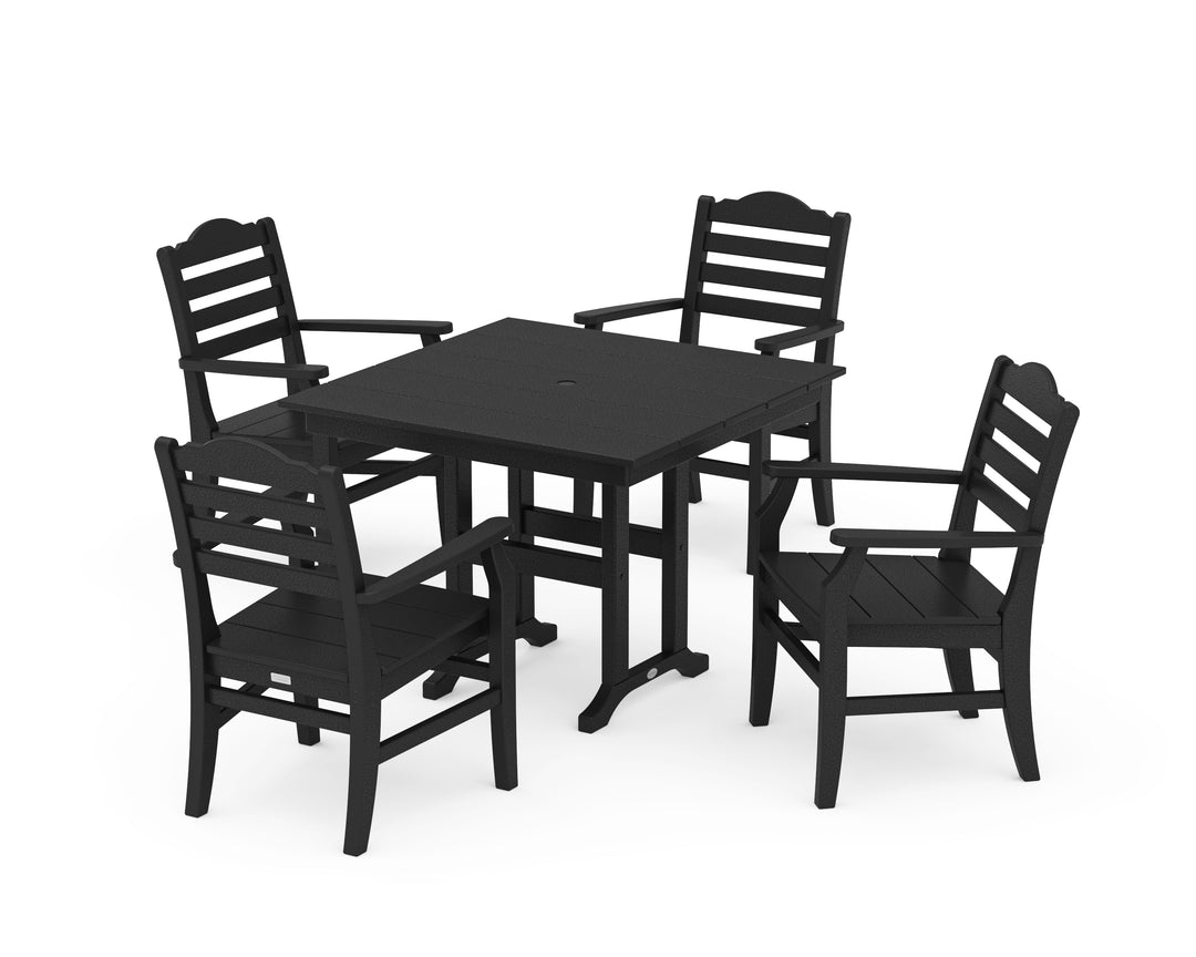 POLYWOOD® Savannah 5-Piece Farmhouse Dining Set