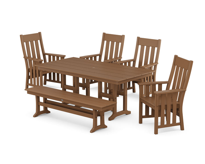 Martha Stewart by POLYWOOD® Acadia 6-Piece Farmhouse Dining Set with Bench