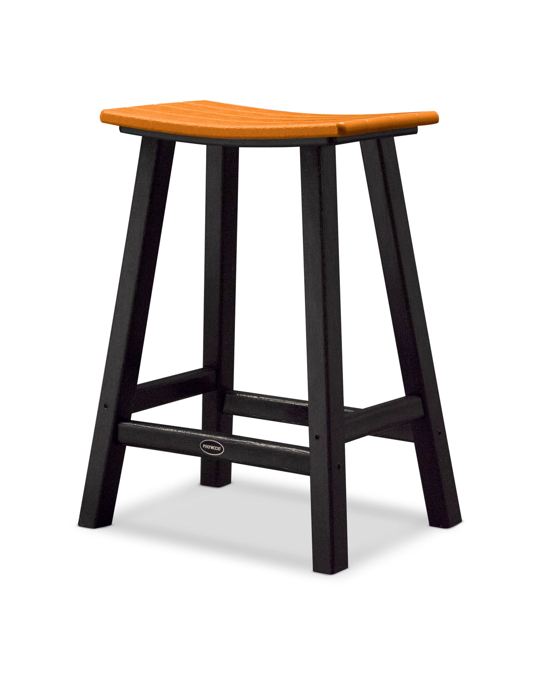 POLYWOOD® Contempo 24" Saddle Counter Stool