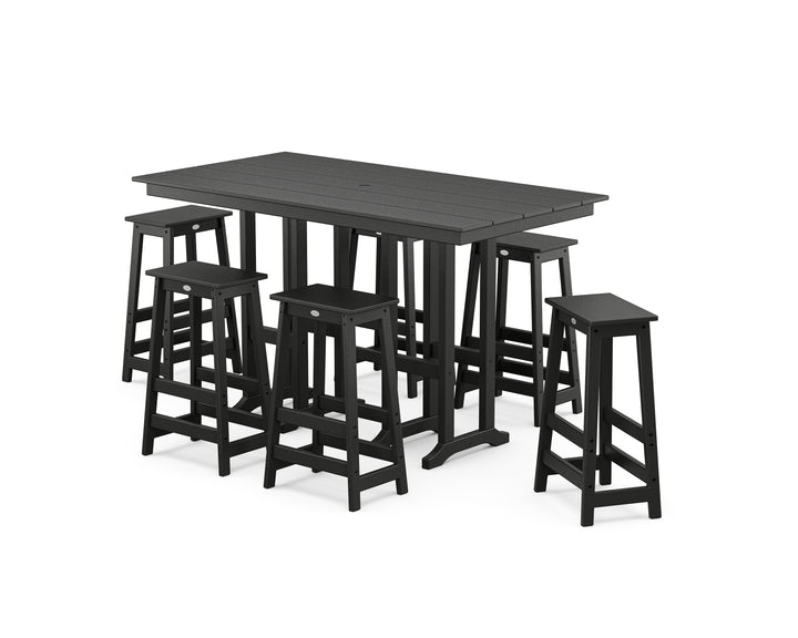 POLYWOOD® Modern Studio Bar Stool 7-Piece Set