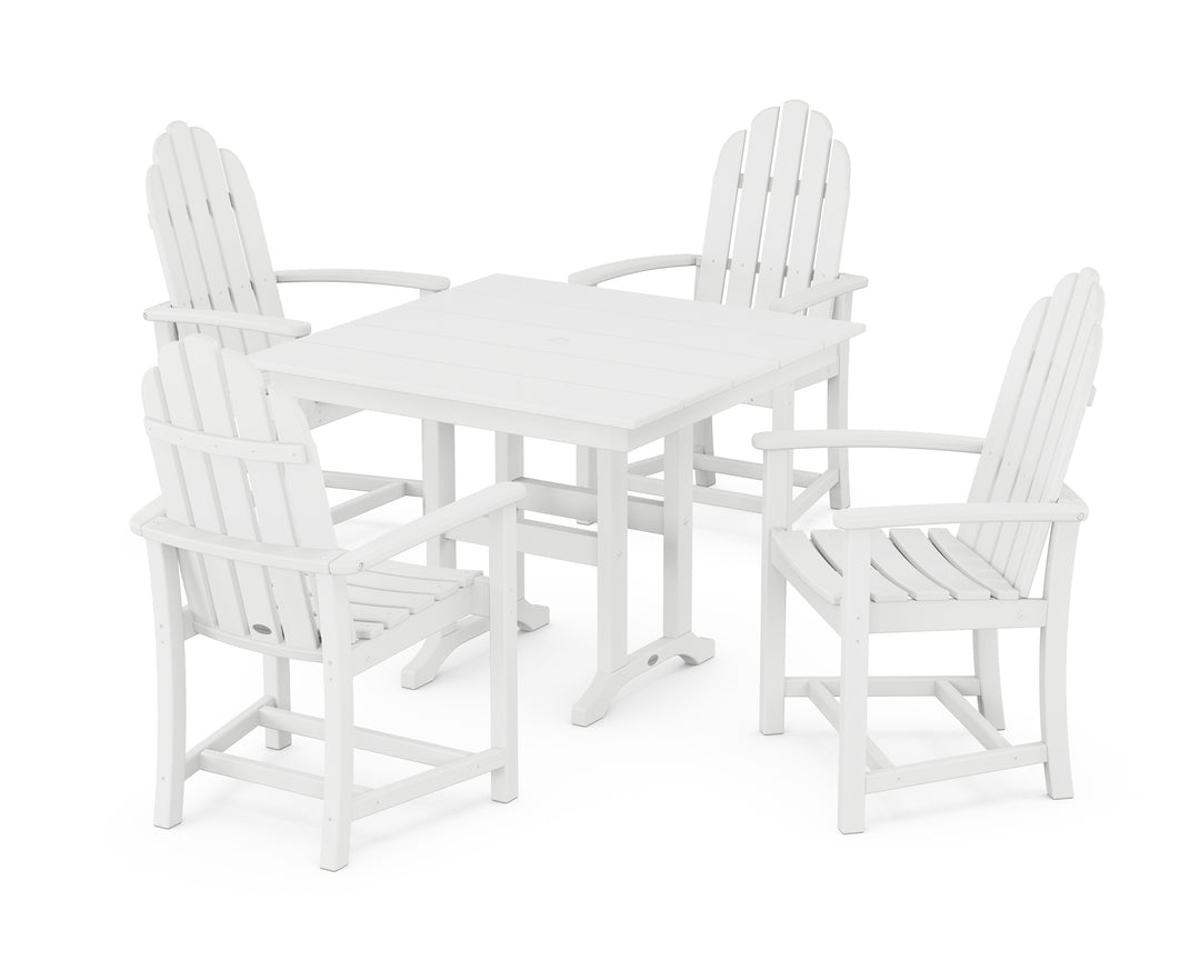 POLYWOOD® Classic Adirondack 5-Piece Farmhouse Dining Set