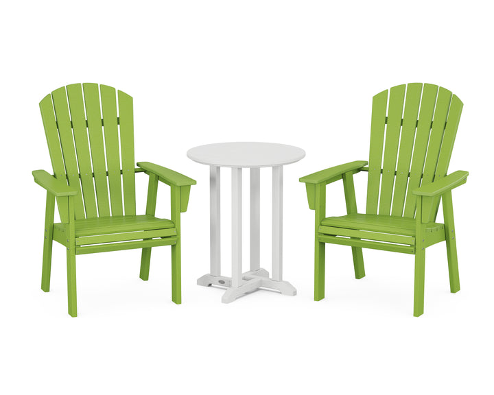 POLYWOOD® Nautical Adirondack 3-Piece Round Bistro Dining Set