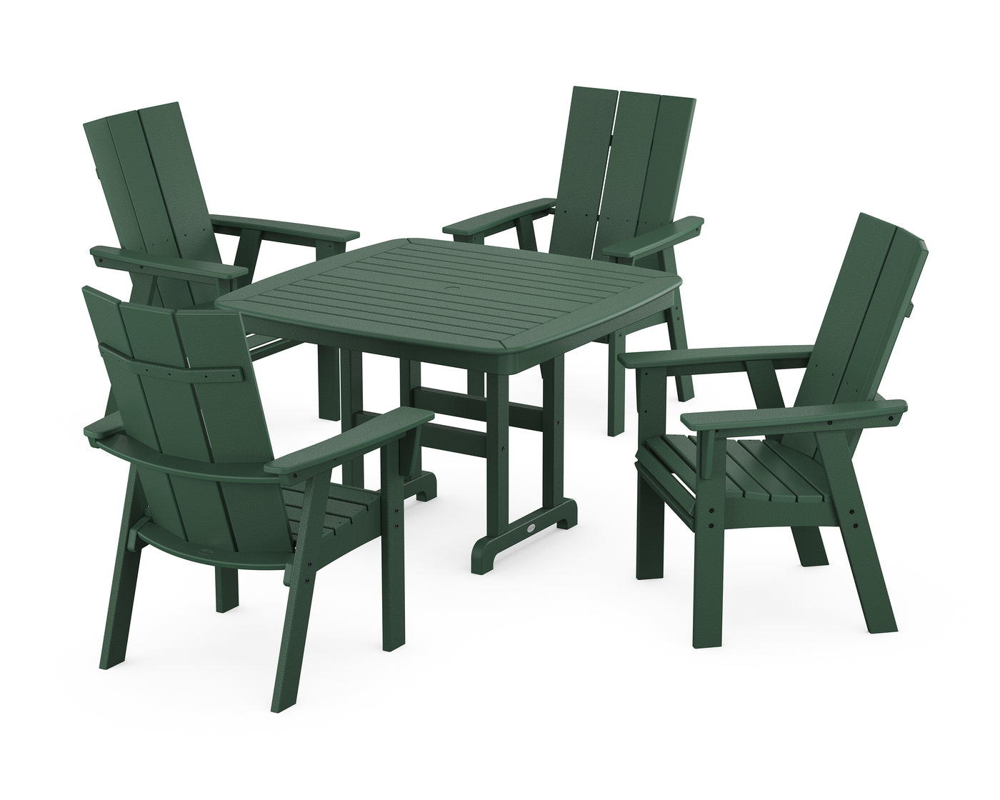 Modern Curveback Adirondack 5-Piece Dining Set