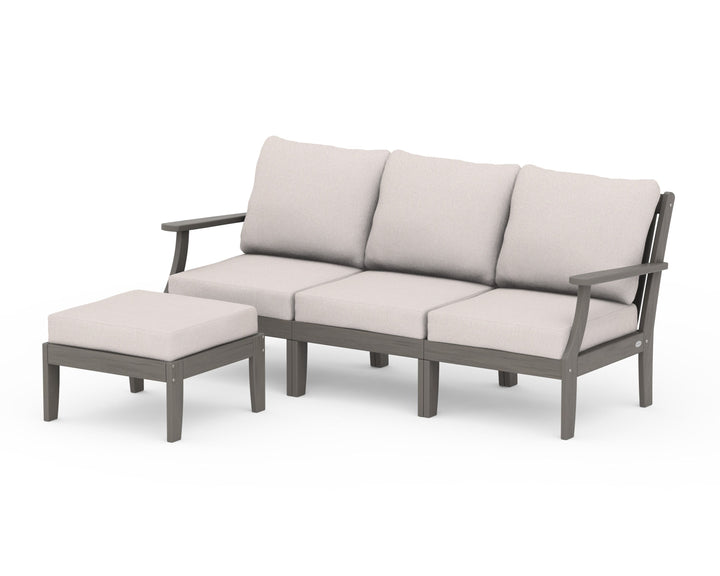 POLYWOOD® Braxton Modular 4-Piece Deep Seating Set with Ottoman