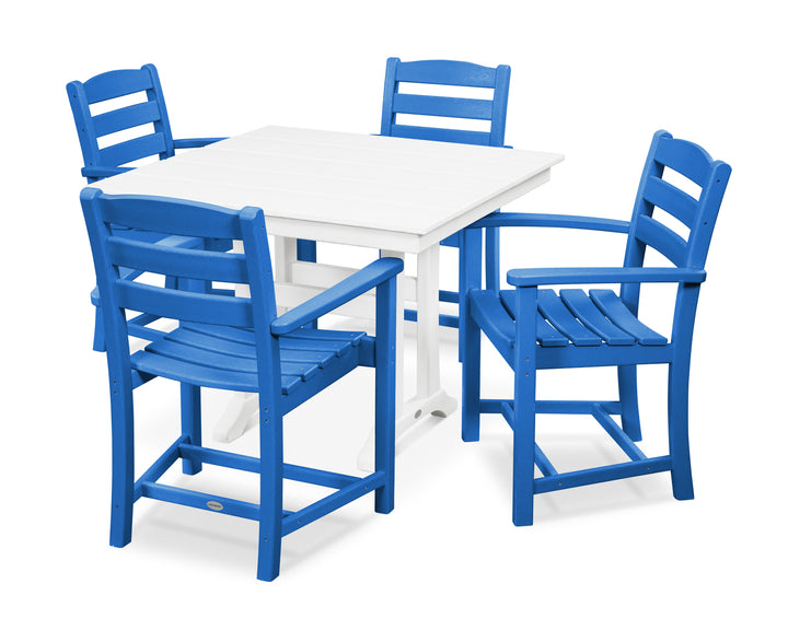 POLYWOOD® La Casa Café 5-Piece Farmhouse Trestle Arm Chair Dining Set