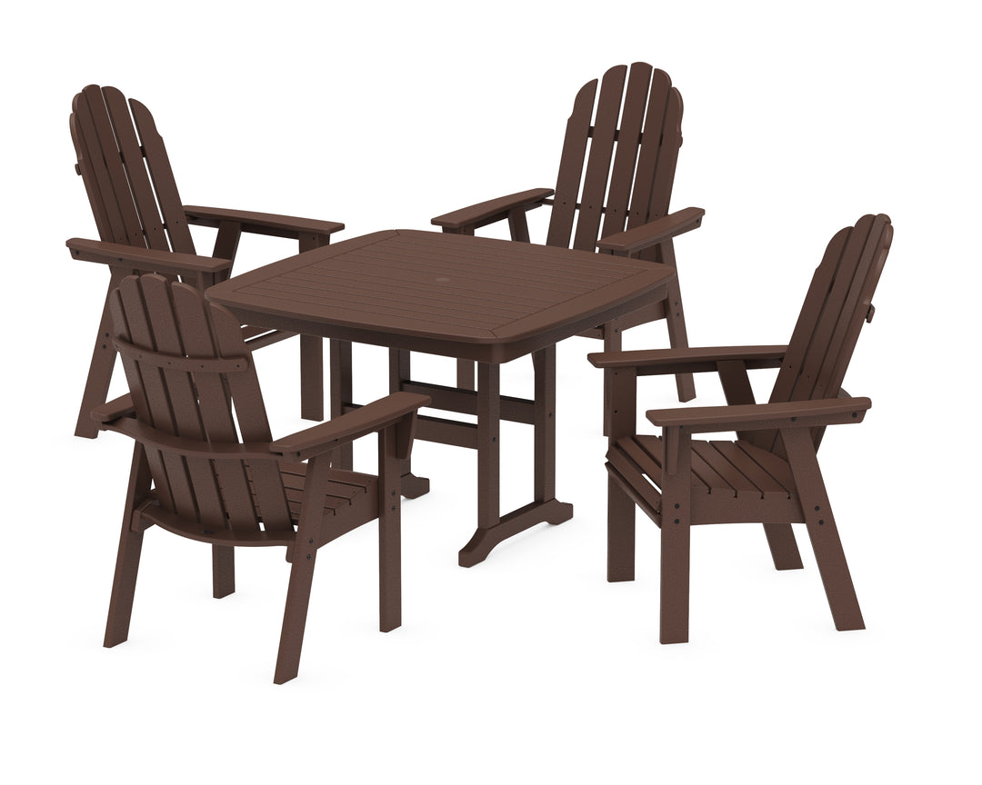 POLYWOOD® Vineyard Curveback Adirondack 5-Piece Dining Set
