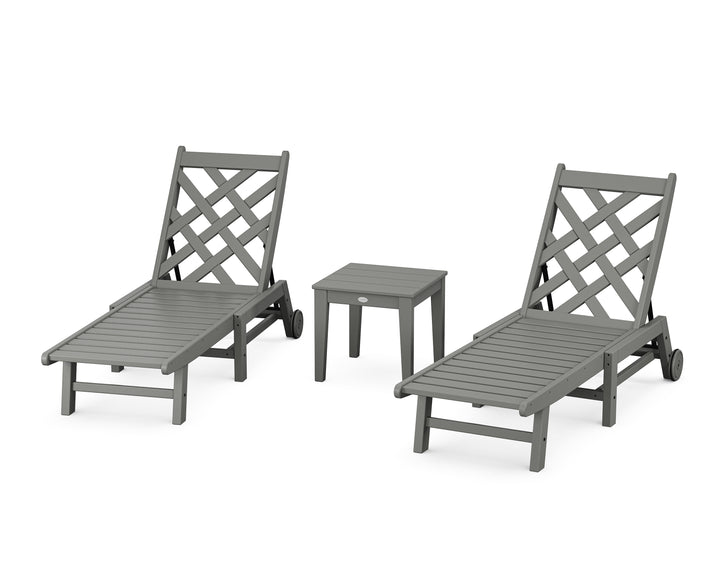 Country Living Wovendale 3-Piece Chaise Set with Wheels