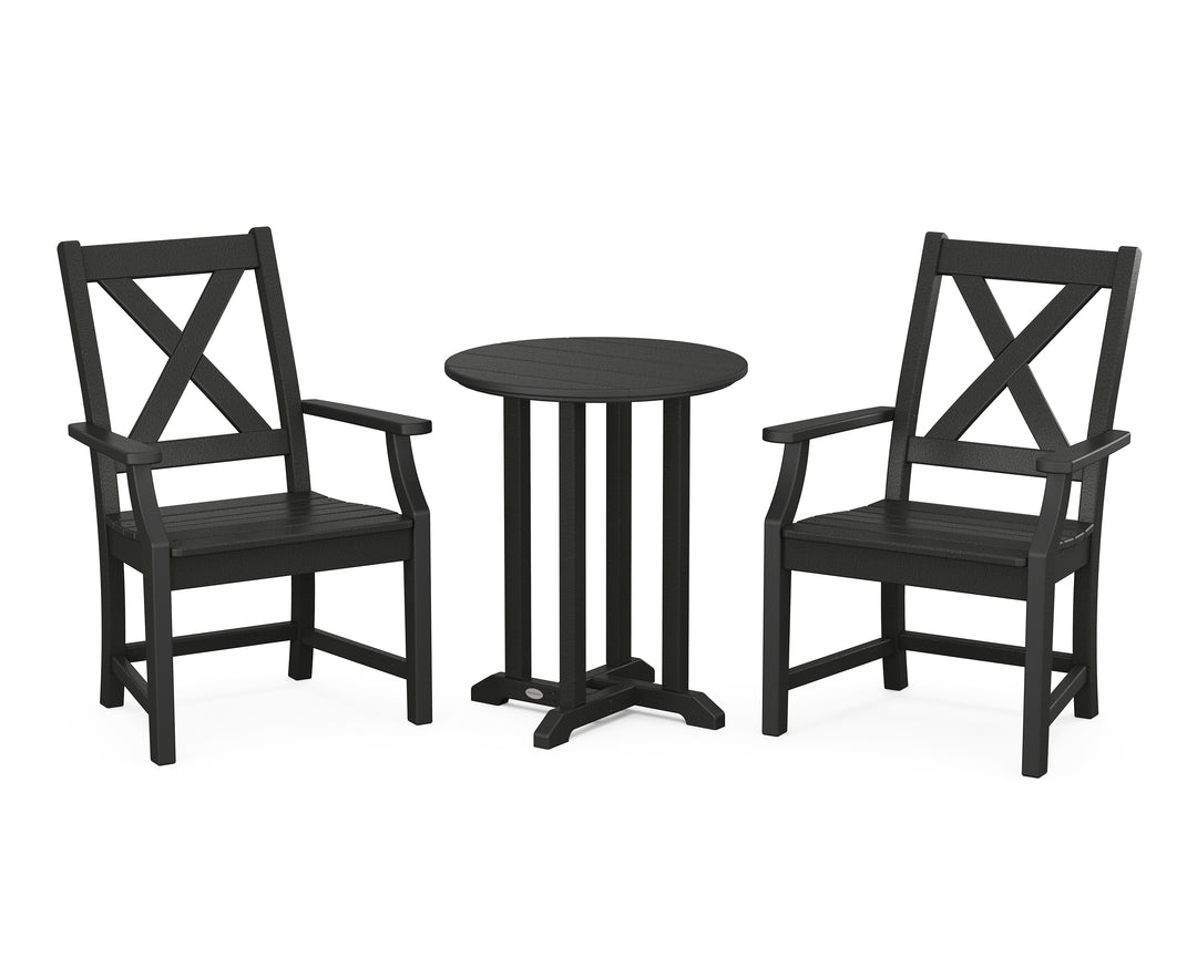POLYWOOD® Braxton 3-Piece Round Bistro Dining Set