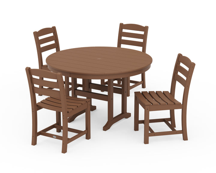 POLYWOOD® La Casa Café Side Chair 5-Piece Round Farmhouse Dining Set