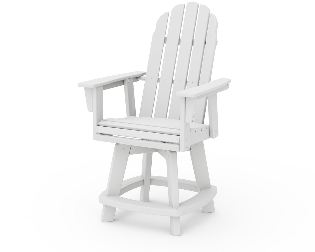 POLYWOOD® Vineyard Curveback Adirondack Swivel Counter Chair