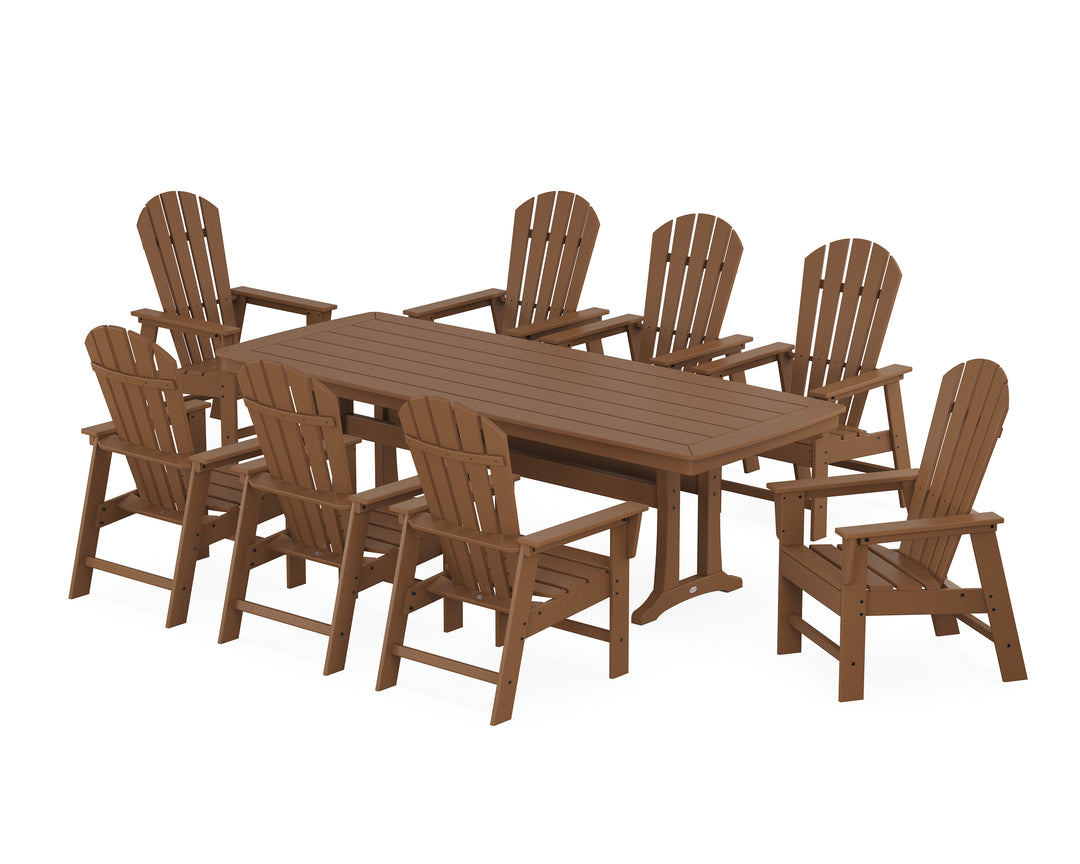 POLYWOOD® South Beach 9-Piece Dining Set with Trestle Legs