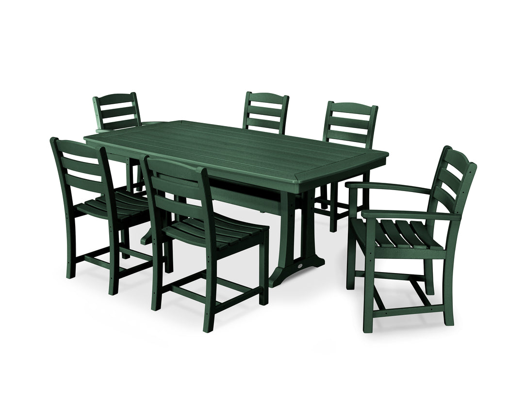 POLYWOOD® La Casa Café 7-Piece Dining Set with Trestle Legs