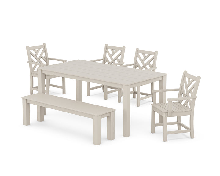 POLYWOOD® Chippendale 6-Piece Parsons Dining Set with Bench