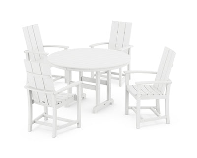 Modern Adirondack 5-Piece Round Farmhouse Dining Set