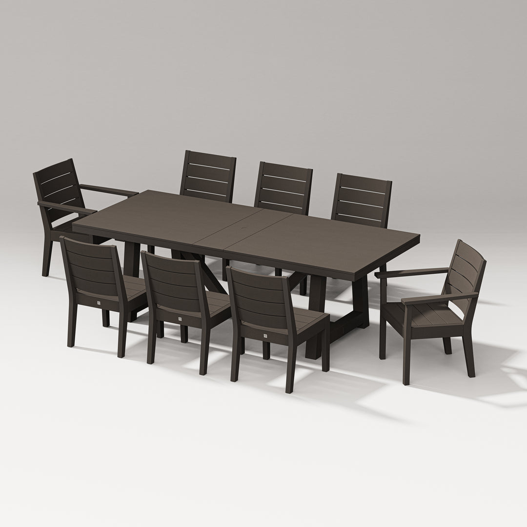 PW Designer Series Latitude 9-Piece A-Frame Table Dining Set