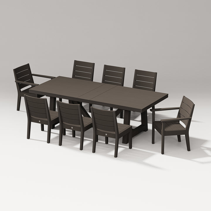 PW Designer Series Latitude 9-Piece A-Frame Table Dining Set