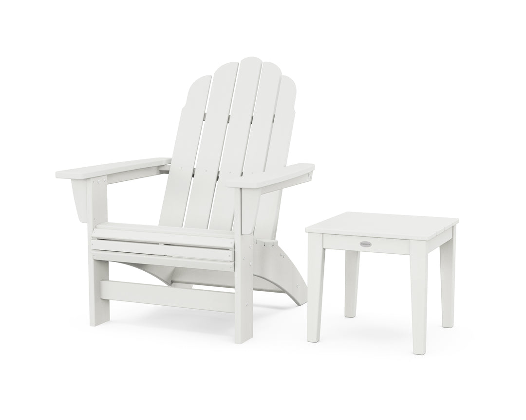 POLYWOOD® Vineyard Grand Adirondack Chair with Side Table