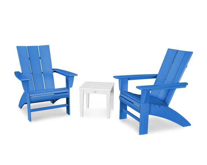 POLYWOOD® Modern 3-Piece Curveback  Adirondack Set