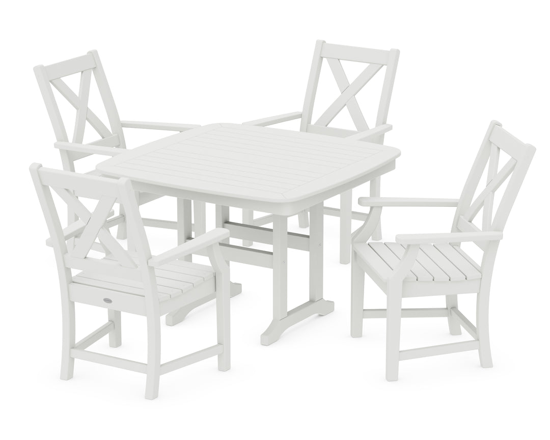 POLYWOOD® Braxton 5-Piece Dining Set with Trestle Legs