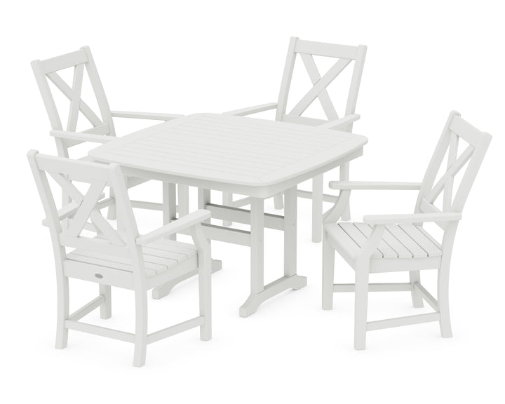 POLYWOOD® Braxton 5-Piece Dining Set with Trestle Legs