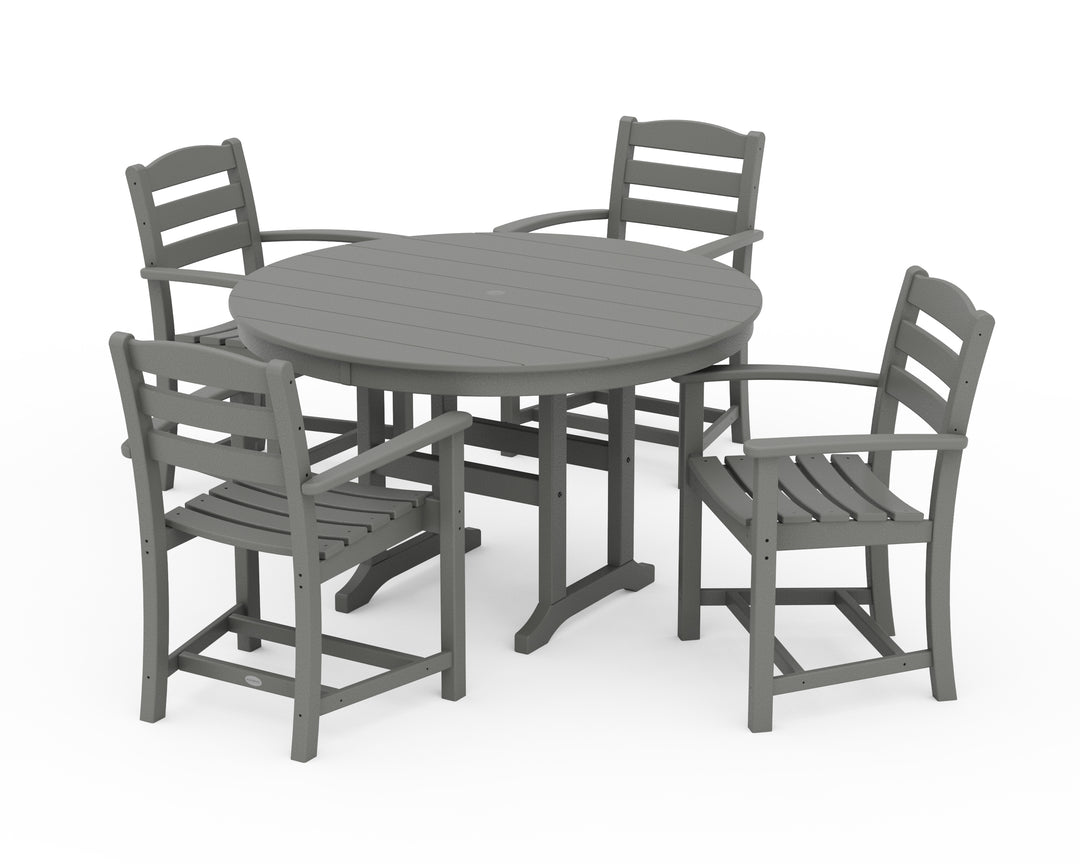 POLYWOOD® La Casa Café 5-Piece Round Farmhouse Dining Set