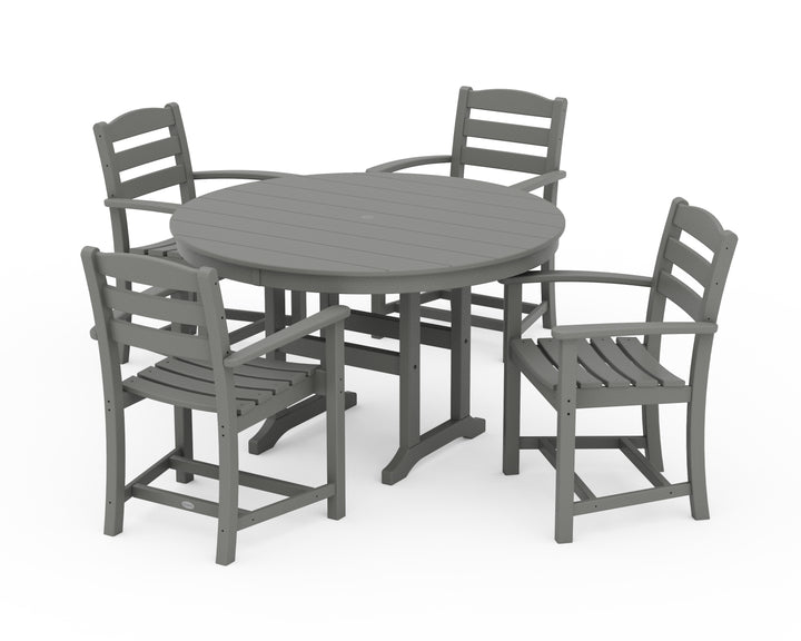 POLYWOOD® La Casa Café 5-Piece Round Farmhouse Dining Set