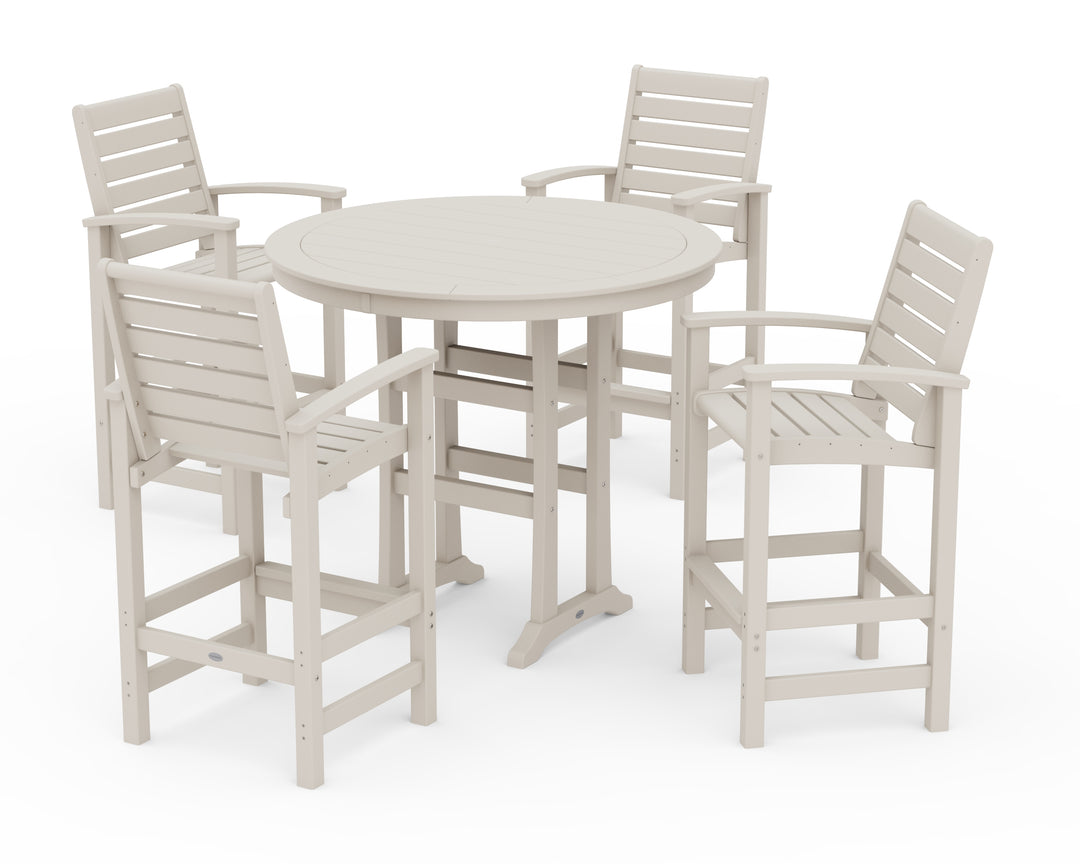 POLYWOOD® 5 Piece Signature Bar Dining Set