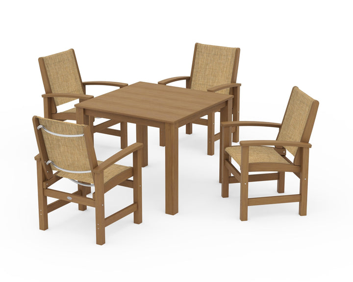 POLYWOOD® Coastal 5-Piece Parsons Dining Set